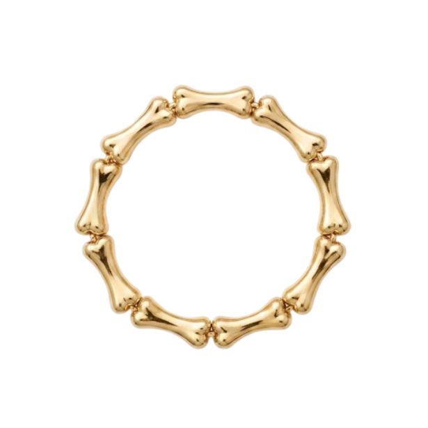 ACRYLIC GOLD BONE BRACELEET